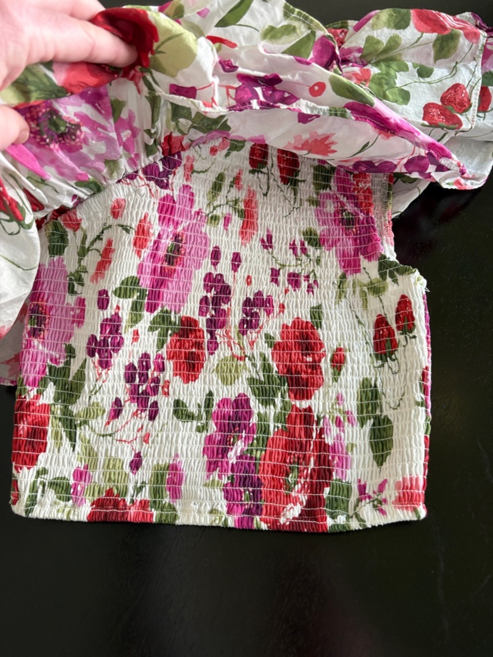 A&F Asymmetrical One-Shoulder Ruffle Top,XS - Picture 4 of 5